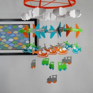 Transportation Baby Paper Nursery Mobile With..