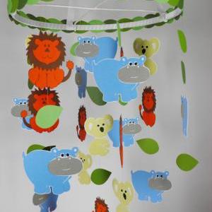 Koala, Lion And Hippo Nursery Decorative Mobile