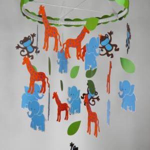 Monkey, Elephant And Giraffe Nursery Decorative..