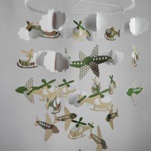 Helicopter, Airplane And Cloud Nursery Decorative..