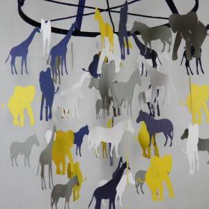 Going On A Safari Baby Paper Nursery Mobile In..