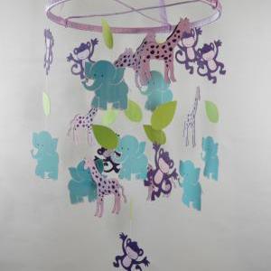 Monkey, Elephant And Giraffe Nursery Decorative..
