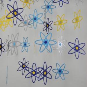 Atom Nursery Mobile In Silver, Blues And Yellow