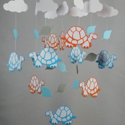Turtle, Leaf And Cloud Decorative Mobile In..